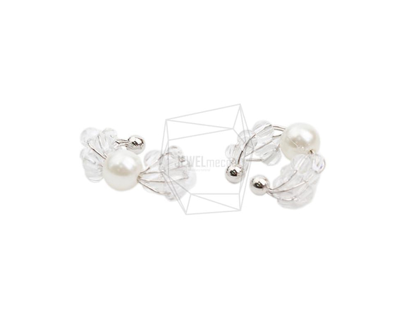 ERG-2043-R [2pieces] Beads Round Earcuffs 耳環 第3張的照片