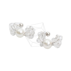 ERG-2043-R [2pieces] Beads Round Earcuffs 耳環 第2張的照片