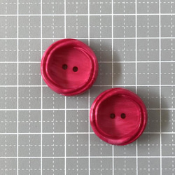 レトロ サークル ボタン ピンク 24mm 4個セット ao-521 4枚目の画像