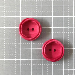 レトロ サークル ボタン ピンク 21mm 6個セット ao-522 4枚目の画像