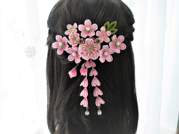 再販♪復刻 可憐で可愛い桜の髪飾り 5点セット 成人式 卒業式 七五三