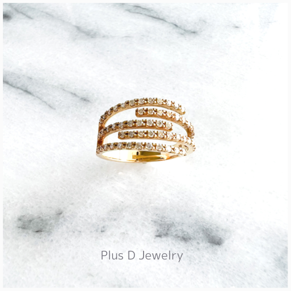 CCD-009 K18YG ダイヤモンドリング 0.35ct