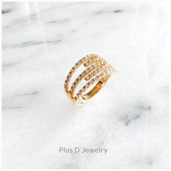 CCD-009 K18YG ダイヤモンドリング 0.35ct