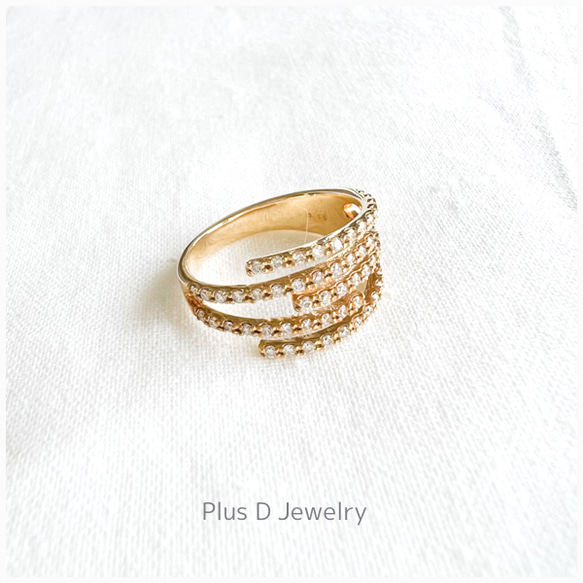 CCD-009 K18YG ダイヤモンドリング 0.35ct 指輪・リング +D 通販  