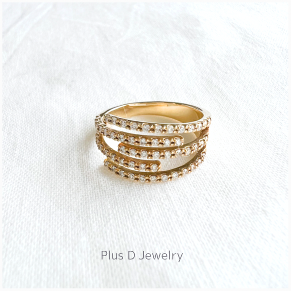 CCD-009 K18YG ダイヤモンドリング 0.35ct