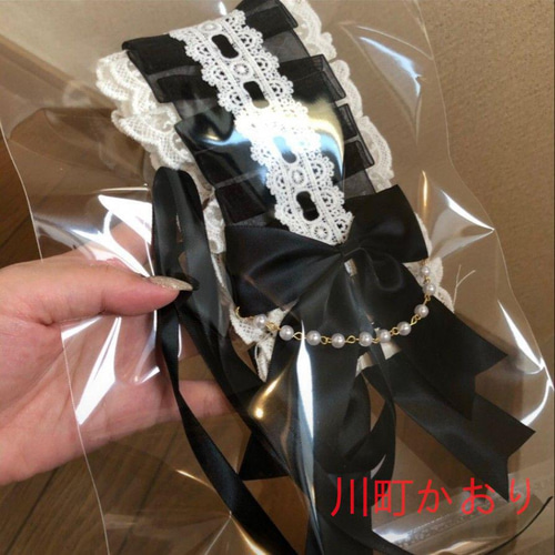 専用新品　ロリータリボンパール付き花飾りヘッドドレス他 パール付きリボンのヘッドドレス – ロリータファッション通販RonRon