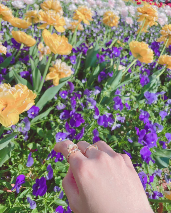 Achuchu •「可愛い春の色指輪」【受注製作】 6枚目の画像
