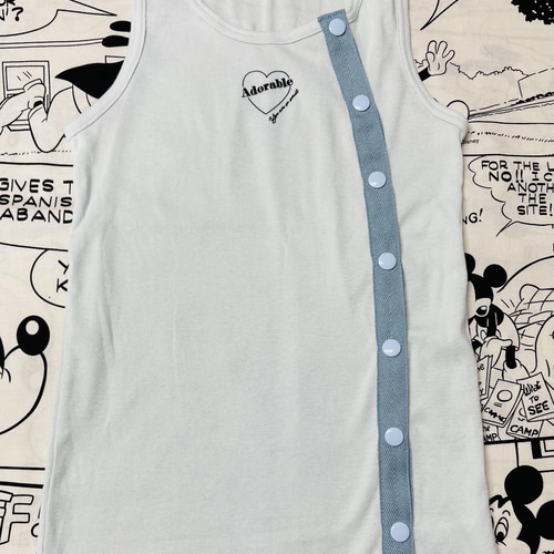 新品120cm 前開きボタン タンクトップ肌着 インナー 女の子バリア