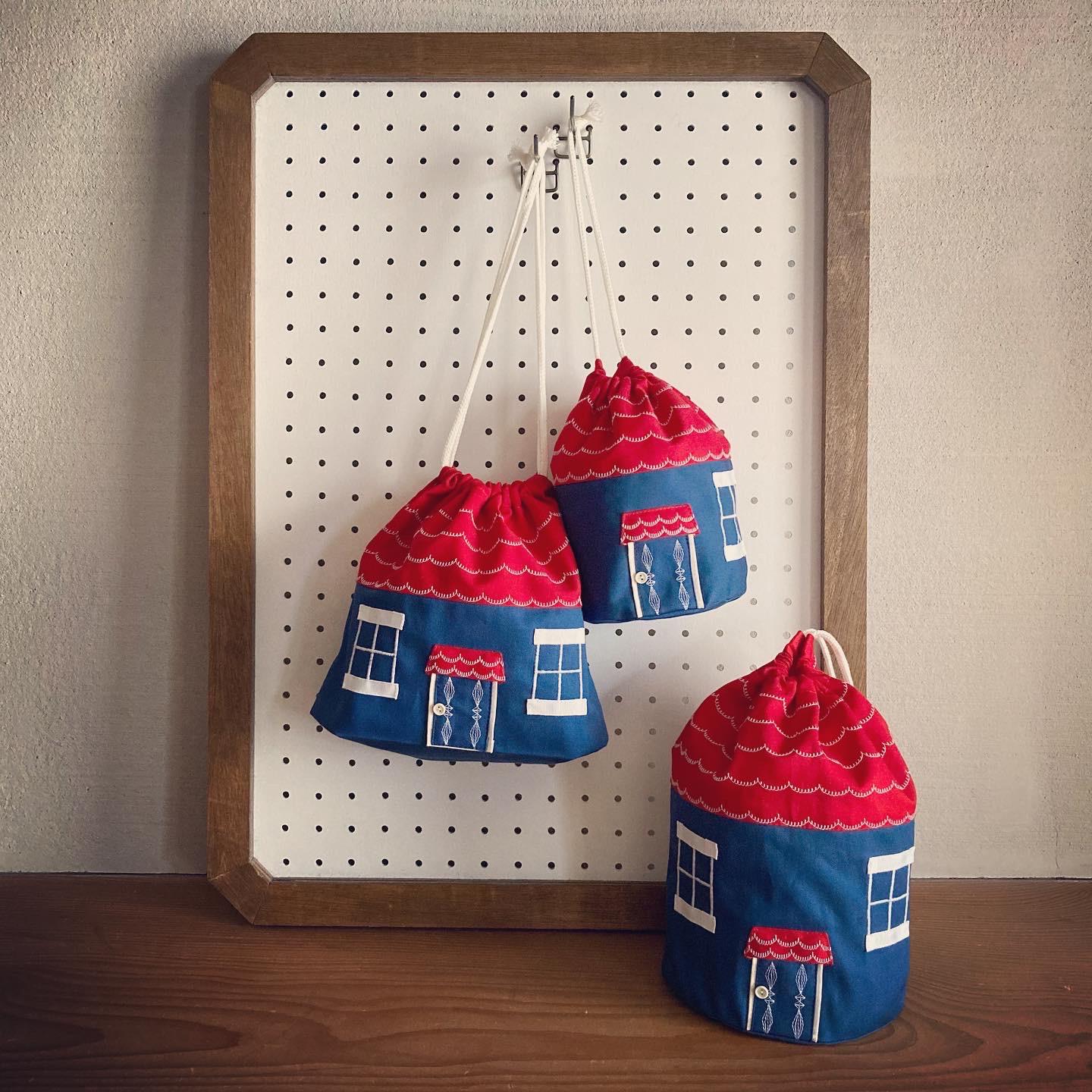 あかい屋根のおうち巾着３点セット