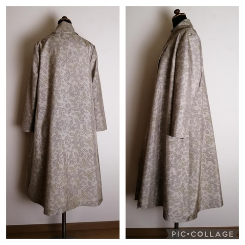 着物リメイク コートワンピース ハンドメイド ワンピース さらあお