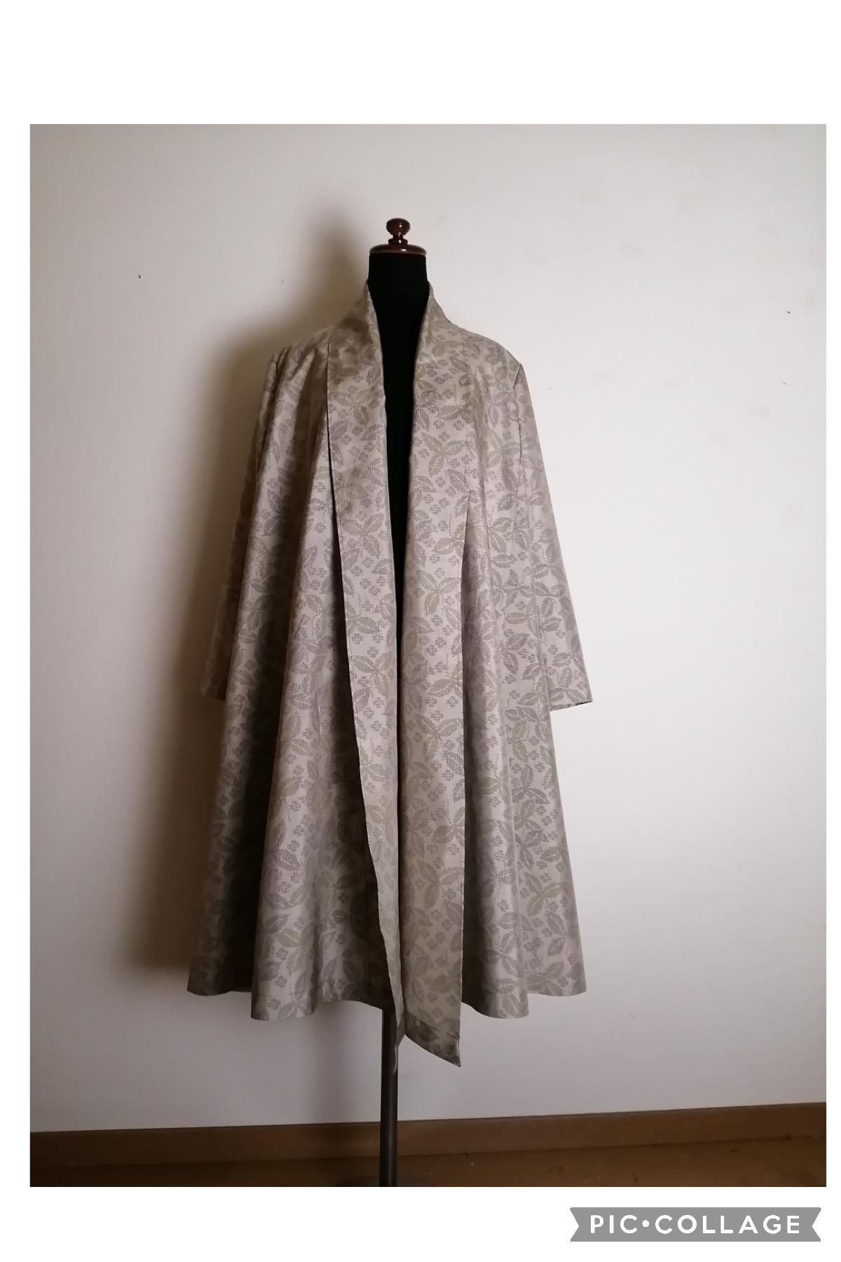 着物リメイク　コートワンピース　ハンドメイド