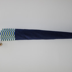 京都の伝統的な技法「手捺染(てなっせん)」仕上げ　二重張日傘（オーロラ×おねしょをしている時の夢：ブルー） 8枚目の画像