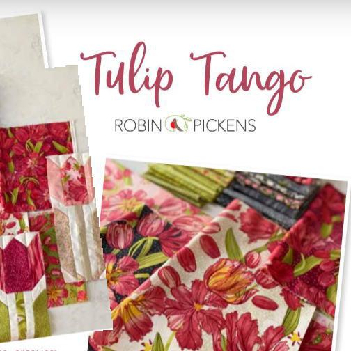 「Tulip Tango」レイヤーケーキ moda 生地 カットクロス　 Robin Pickens