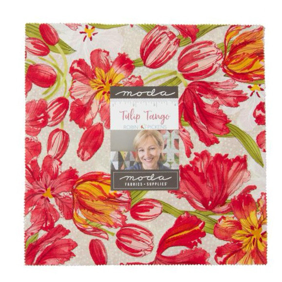 「Tulip Tango」レイヤーケーキ moda 生地 カットクロス　 Robin Pickens