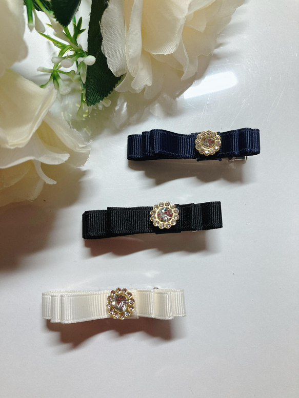 オーダーメイド♡ドットクロスリボン♡ベビーヘアクリップ ヘアゴム 髪留め ピン 4e366e5127b075cb35b5b00dc10893