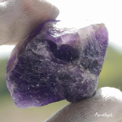 天然石アメジスト約40g(ブラジル産)約44×33×26mm原石紫水晶ラフロック穴なし鉱物[am-220418-05] 1枚目の画像