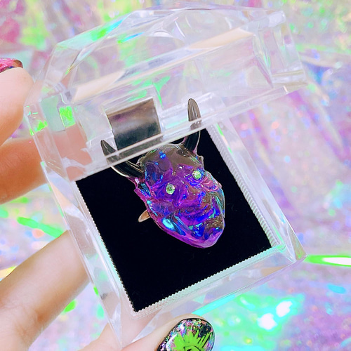 NEO 般若 〜混沌パープル〜 (フリーサイズリング) 指輪・リング