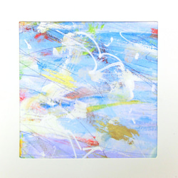 「海と風」① プリント版 金箔 入り 額サイズ20×20㎝ パワーアート カケラ 3枚目の画像