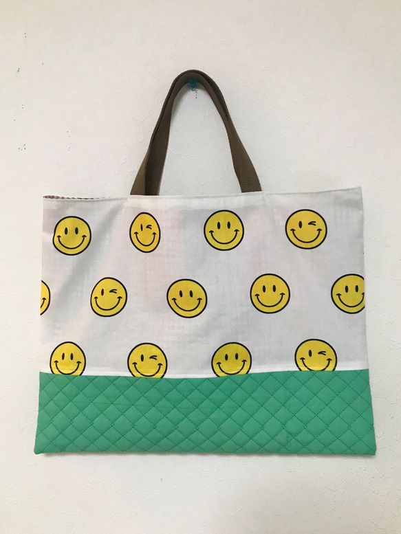 たこちゃん♡レッスンバッグ ポップカラーのニコちゃんレッスンバッグ レッスンバッグ ニコちゃん