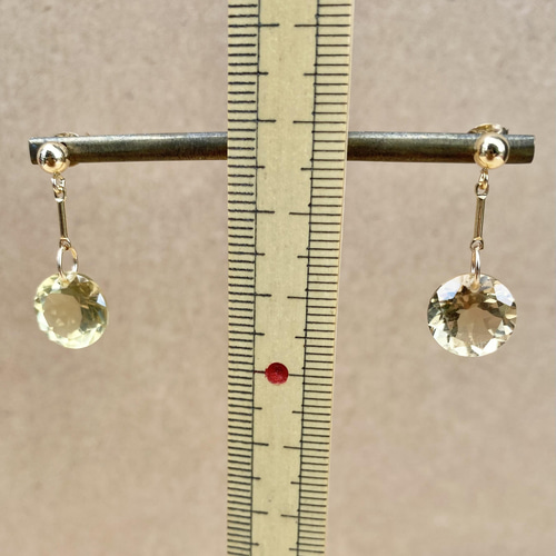 送料無料】14kgf 天然石 シャンパンクォーツ ラウンドファセット バー  