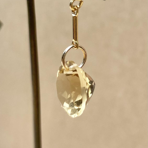 送料無料】14kgf 天然石 シャンパンクォーツ ラウンドファセット バー  