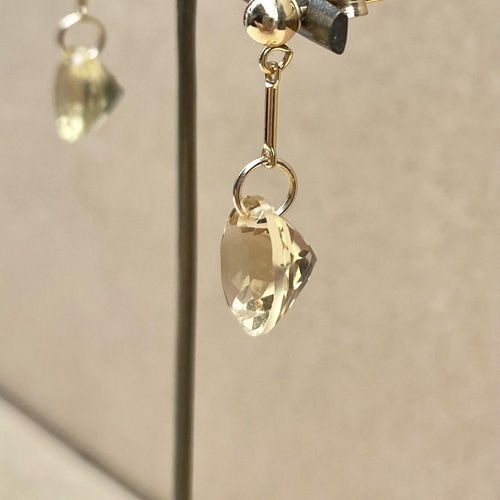 送料無料】14kgf 天然石 シャンパンクォーツ ラウンドファセット バー  