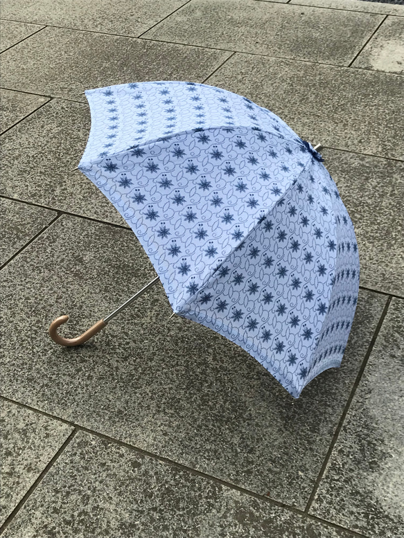 着物リメイク日傘　（かわず張り日傘）（スライド棒） 6枚目の画像