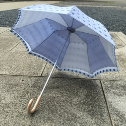 着物リメイク日傘　（かわず張り日傘）（スライド棒） 2枚目の画像