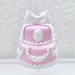 クラシカルりぼんクレイケーキ✳︎色変更可＊フェイクケーキ