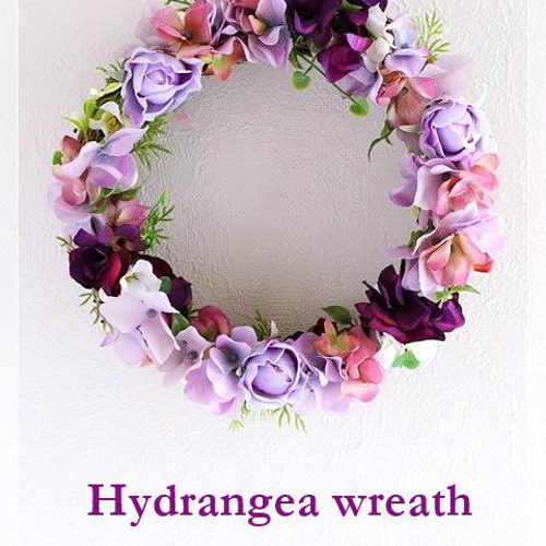 初夏リース】上品なパープル系の紫陽花リース。「Creema限定