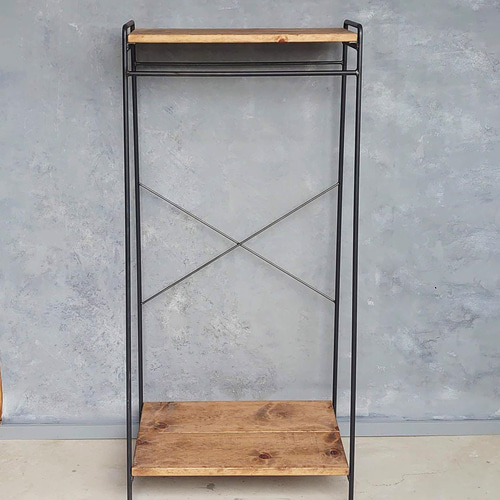 送料無料】板付きハンガーラック 高さ130cm 幅60cm ハンガーラック ね