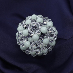 本翡翠８ｍｍと水晶を組み込んだ職人技のフラーレンボール 6枚目の画像