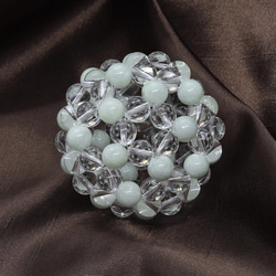 本翡翠８ｍｍと水晶を組み込んだ職人技のフラーレンボール 7枚目の画像