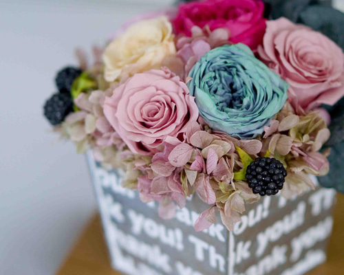 THANK YOUフラワーアレンジメント♡ プリザーブドフラワー FLORAL