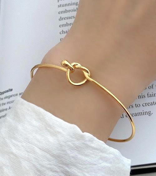 結び目デザインバングルブレスレットsilver925B0389