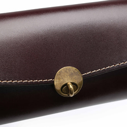 長財布 レディース メンズ　父の日本革 大容量 手作り  プレゼント　オルガン 小銭入れ 手縫い財布 ブラウン T06 10枚目の画像