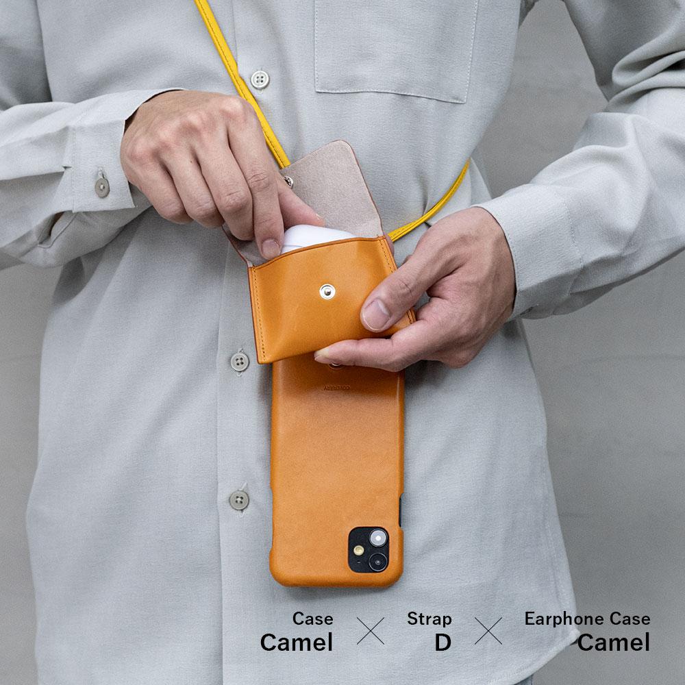 全機種対応 栃木レザー ３点セット ショルダー イヤフォンスマホケース　Android　#mm00000040