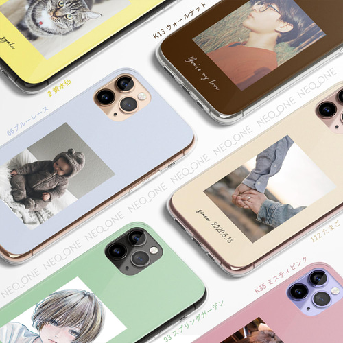 スマホケース iPhone Android 名入れ チェキ トレカ ウエハース うちの