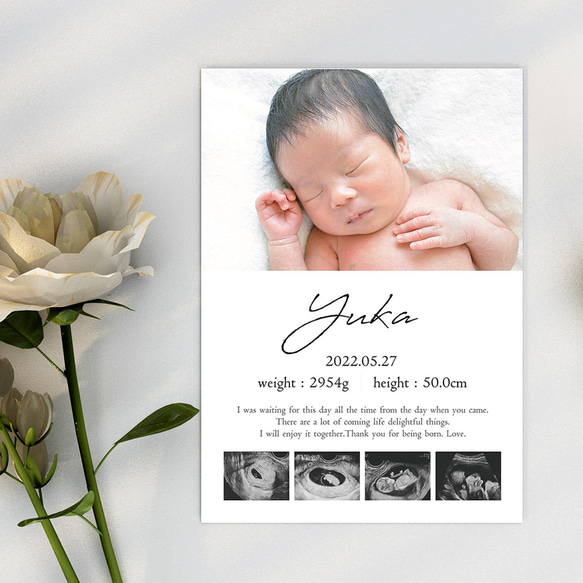 ニューボーンポスター✳︎trésor 【業者印刷▶︎直送】名入れポスター