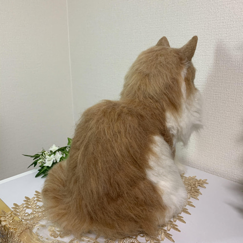 ノルウェージャンフォレストキャット 羊毛フェルト 青いひつじ