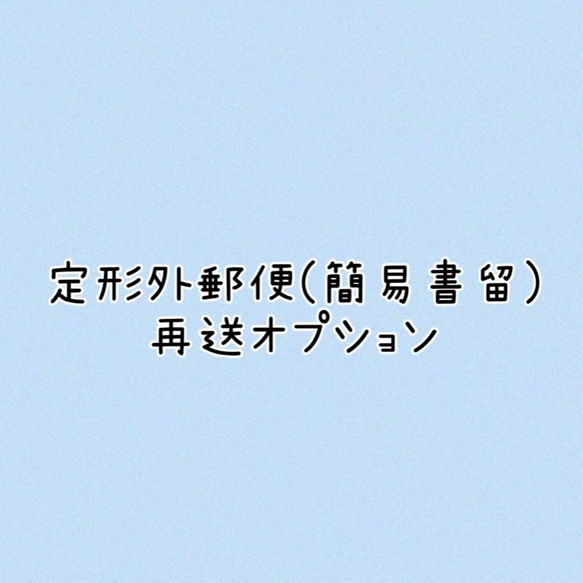 追加オプション：定形外郵便+簡易書留(再送用) 1枚目の画像