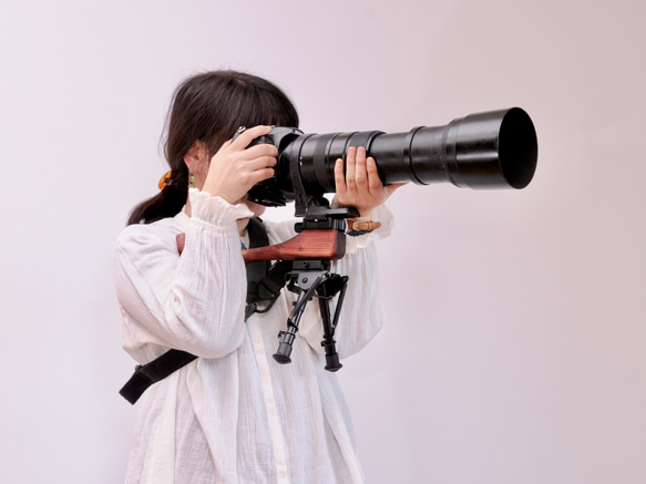望遠レンズの強い味方！【カメラ用木製ストック　アドバンス】アルカスイス互換です！ 9枚目の画像