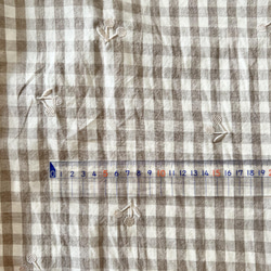 original cotton刺繍生地（チェリー・ギンガムチェック）韓国生地 11枚目の画像