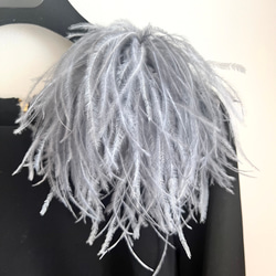 オーストリッチ フェザーコサージュ キャメル コサージュ hanaki 通販