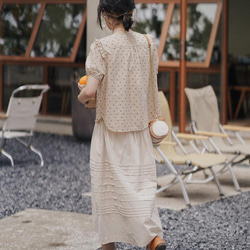 クリーム色のハーフスカート|Sora-935 8枚目の画像