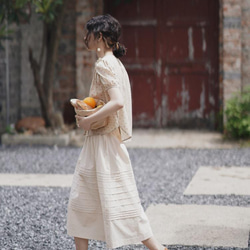 クリーム色のハーフスカート|Sora-935 10枚目の画像