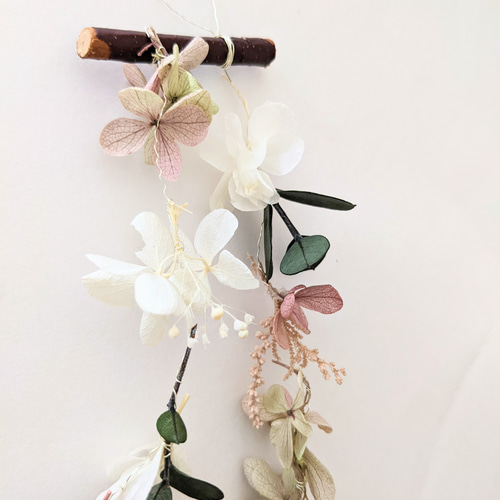 お花のモビール・ガーランド ナチュラル インテリア プリザーブド