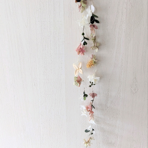 お花のモビール・ガーランド ナチュラル インテリア プリザーブド