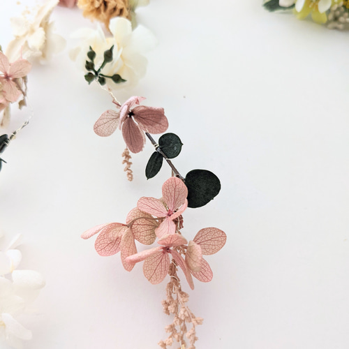 2.フラワーガーランド、フラワーモビール お花のモビール・ガーランド ナチュラル インテリア プリザーブド