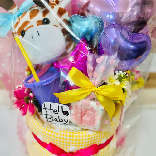 おむつケーキ 出産祝い ベビーギフト ぬいぐるみ スマイルケーキ盛岡 